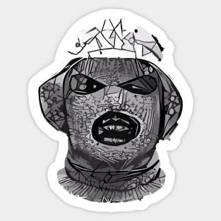 Abstract Oxymoron B&W Sticker